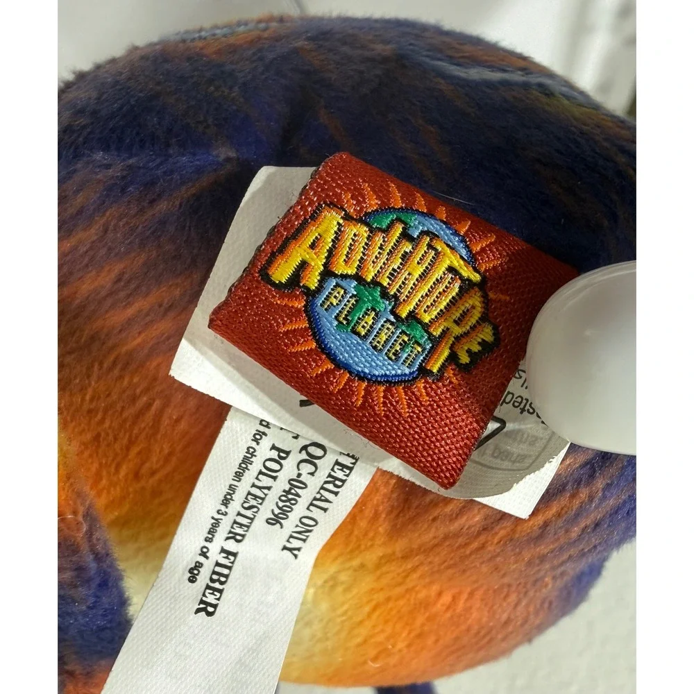 Adventure Planet Blue Orange Striped Spider Plush Stuffed Animal AP-SPID8 8 inch